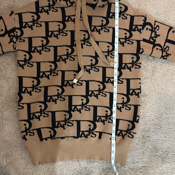 CC Fashion Brown/Black Paris Hoodie Size L/XL - Picture 4 of 7